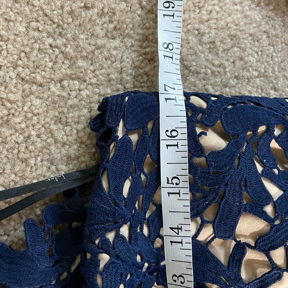 Lulus Divine Destiny Navy Blue Lace Midi Dress - Picture 5 of 8